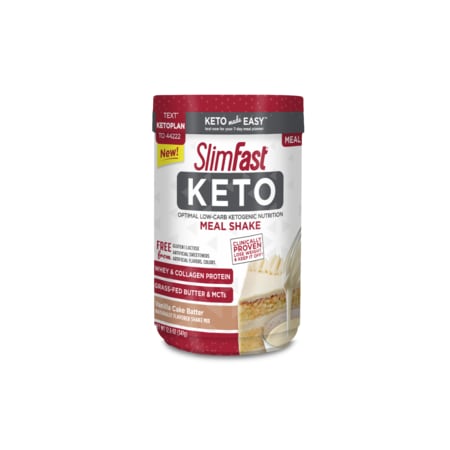 Slimfast Keto Vanilla Cake Batter Meal Replacement Powder 12.6 oz., PK2 87406